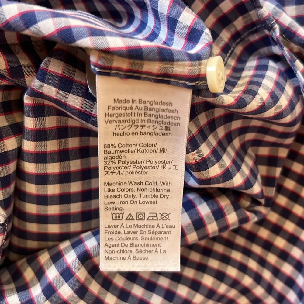 J. Crew Factory Performance Slim Gingham Shirt